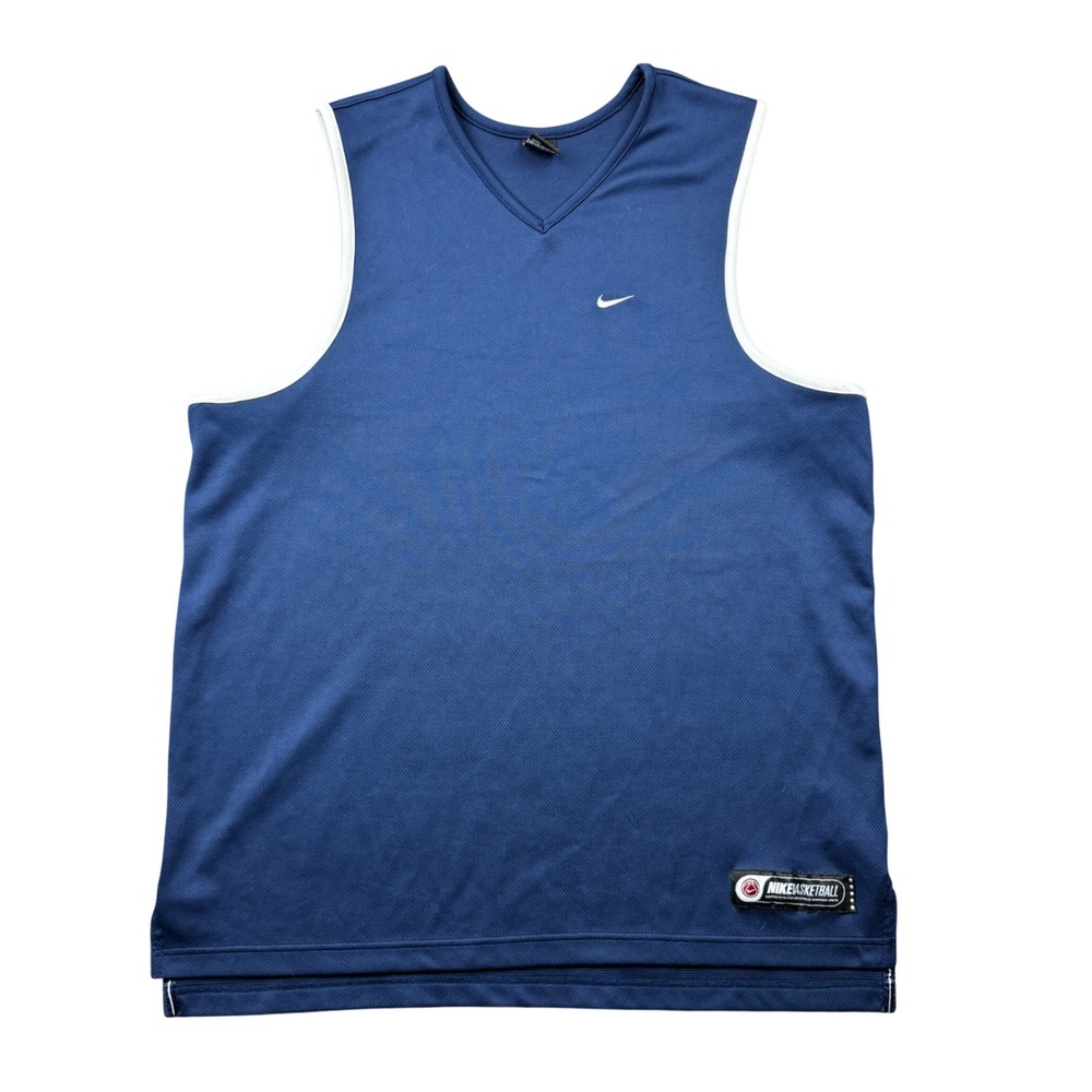 Vintage Nike Alpha Project Basketball Jersey Mens XXL Navy Blue Mesh Tank Top